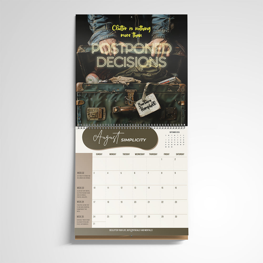 2025 Growth Calendar: 52 Weeks of Positive Change with stickers