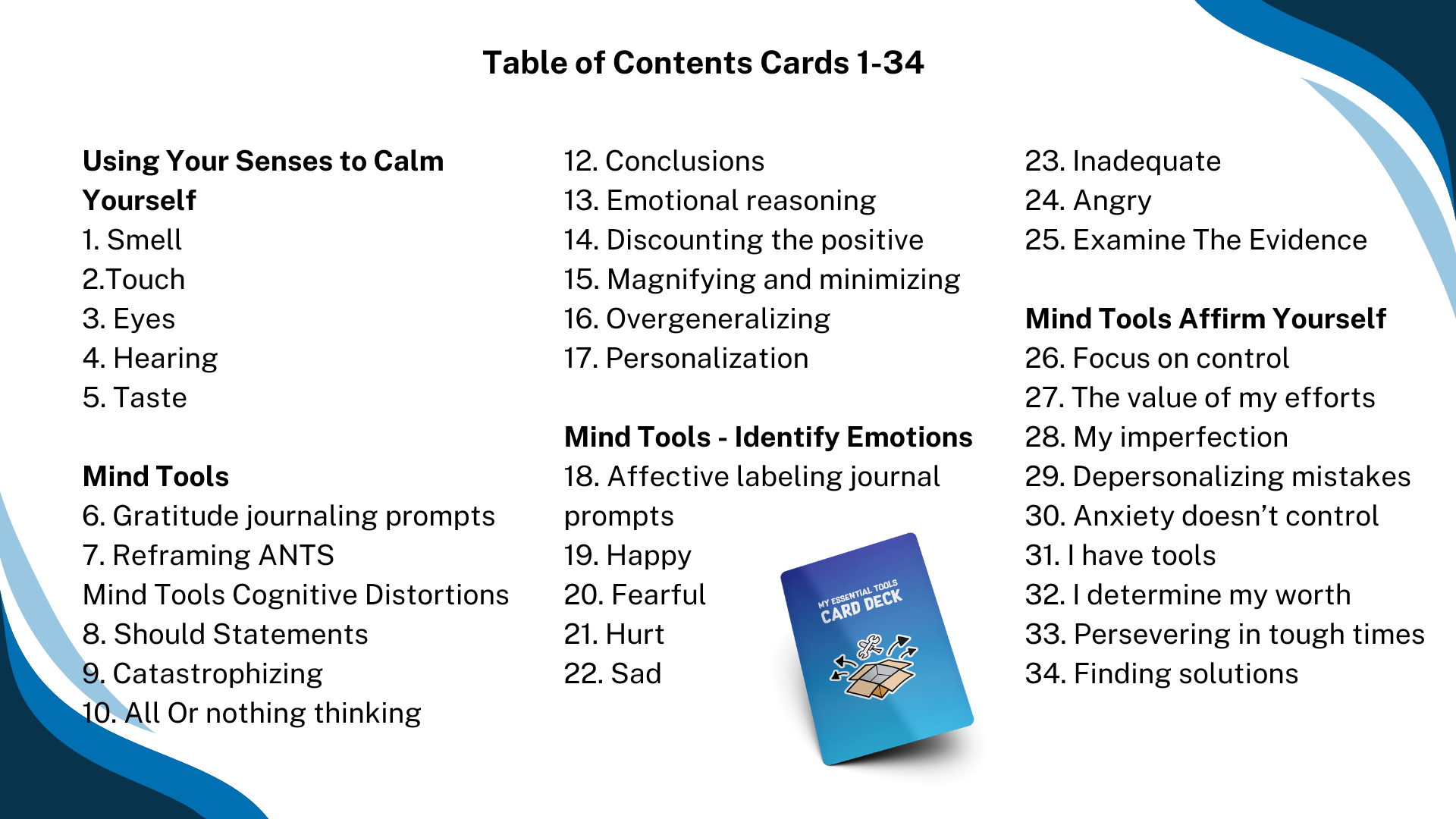 Essential Tools Card Deck